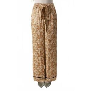 NEW MAUDE paisley print wide leg pant in marigold paisley print